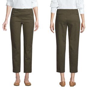 Kut From The Kloth Taylor Crop Trouser Pants Solid Olive Green Size 4 NEW!